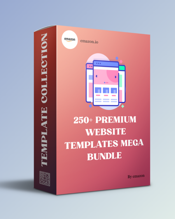 250+ Premium Website Templates Bundle By emazon